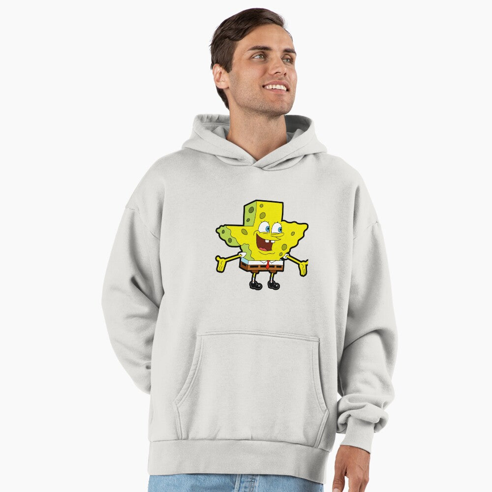 VEIRDO Men's Graphic Printed Oversized Hooded Pullover Hoodie